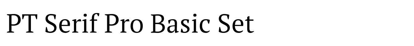 PT Serif Pro Basic Set